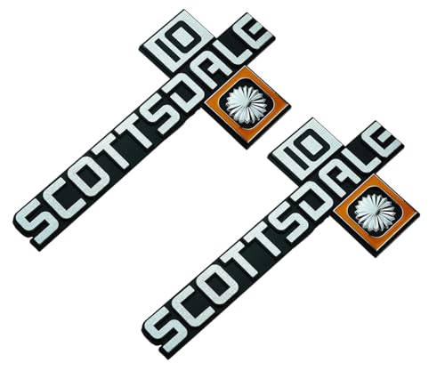 Image of 2Pc Set 81-88 Chevy Scottsdale 10 Emblem 3D Badge Nameplate Truck Square Body Front Fender 14051848 PR Pickup Trucks Replacement for Scottsdale (Silver)