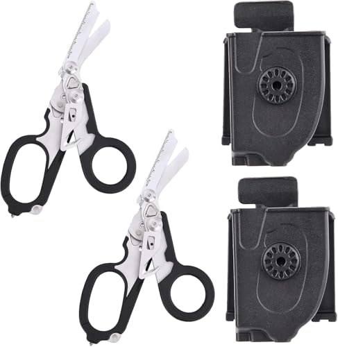 lfdhcn Ciseaux pliants 6 en 1, alliage d'acier, argent, 20,8 x 9,9 cm, 300 g, multi-outils, portable, réponse d'urgence pour la survie en plein air, la maison