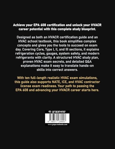 EPA 608 study guide 2025-2026: Your Blueprint for Exam Success and a Thriving HVACR Career, Featuring a Proven Study Plan and Realistic Practice Exams image 4