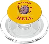 Funny Raisin Hell Pun Cute Raisin Devil Fruit Humor Broma PopSockets PopGrip para MagSafe