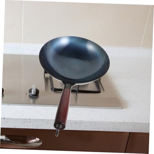 Wok de hierro antiadherente con mango PRETYZOOM miniatura 5