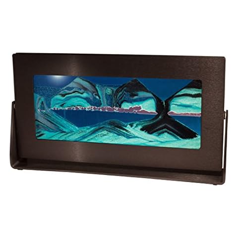 Exotic Sands - Md31 The most Amazing Handmade Gift lifestyle Washington Post - Sand Picture - Medium Black Metal Frame (Ocean Blue) Choose from several sand color combinations. Cover