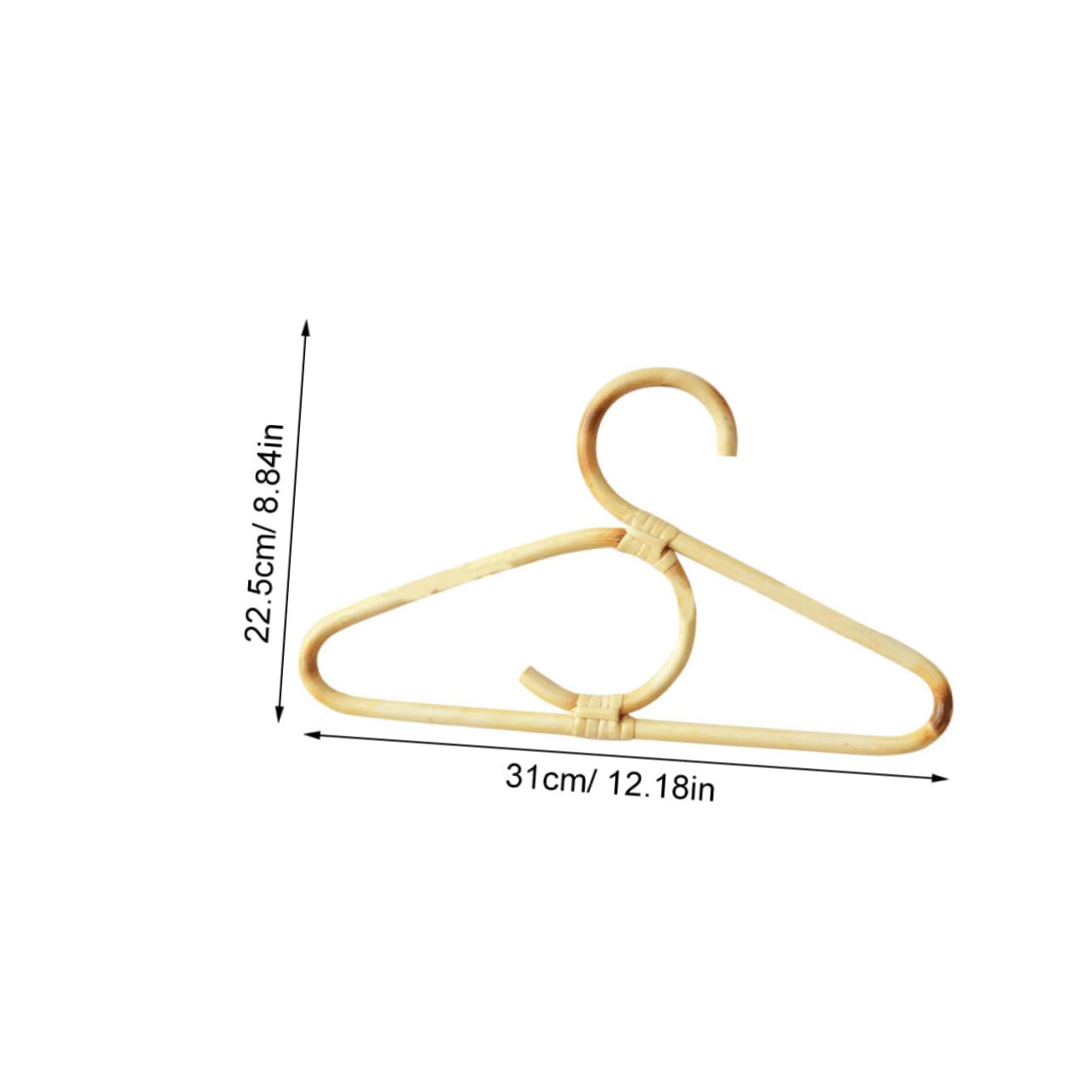 Garneck Baby Rattan Hangers Set Boys and Girls Clothing Hangers Clips Multi- Toddler Baby Coat