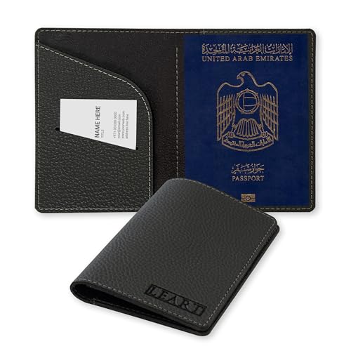 LEART Leather Passport Cover Passport Holder | Passport Wallet for Men | Passport Case | Passport Cover Holder | Travel Accessories | Travel Gifts (Black)