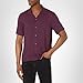 John Varvatos Men's Danny Camp Shirt, Purple HALE, L