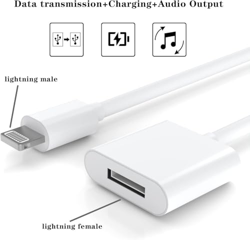 Cable de extensión Lightning para iPhone de 2 metros cable macho a hembra para audio y video 4