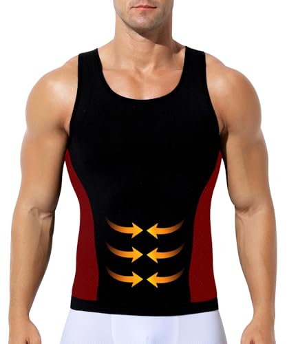 Casey Kevin Faja Chaleco Hombre Faja Reductora Camiseta Body Shaper Compresión Camisa