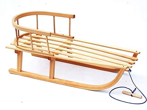 Houten Slee met Duwleuning 100cm