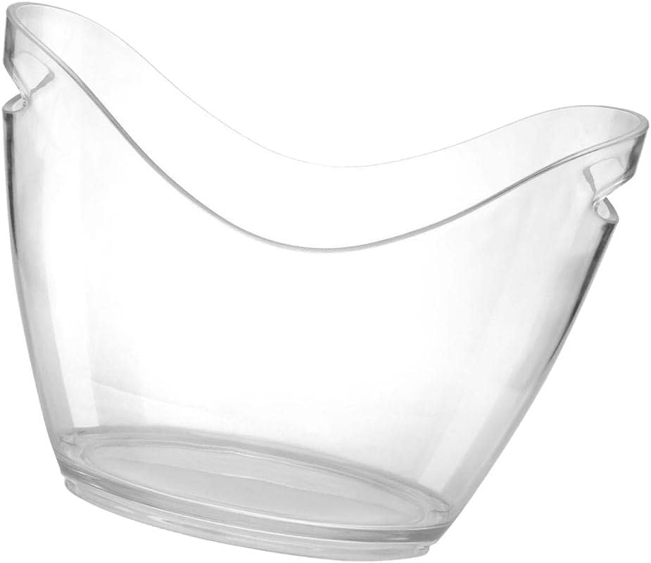 & Champagne Ice Bucket Bottle Storage Chiller Supplies 4L/8L, Clear, 8L