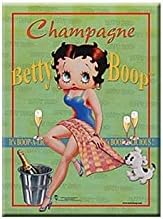 FRENCH VINTAGE METAL SIGN 40X30cm RETRO AD BETTY BOOP CHAMPAGNE - M987