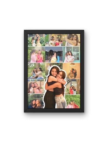 Customized Collage Photo Frame for Wall | Upload 14 Photos | Personalized Photo frame Gift for Birthdays, Anniversaries, Weddings, Couples | (A4 Size) (Birthday 3)
