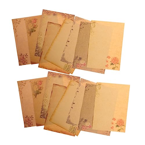DOITOOL 40hojas Papelería Vintage Para Escribir Cartas De Papel Kraft Retro Suministros De Escritura Para Cartas Europeas Papelería Para De Fiesta