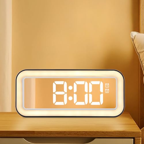 Reloj digital de mesa LED con 2 alarmas y carga USB 4