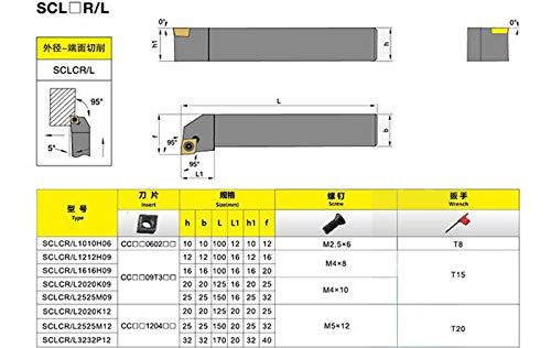 Portaherramientas de torneado SCLCR 2525M09 25x150mm miniatura 7