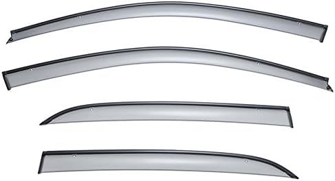 WellVisors Window Visors Wind Deflectors Compatible with Honda 2003-2007 Accord Sedan 4 Door with Black Trim Rain Guards 3-847HD016