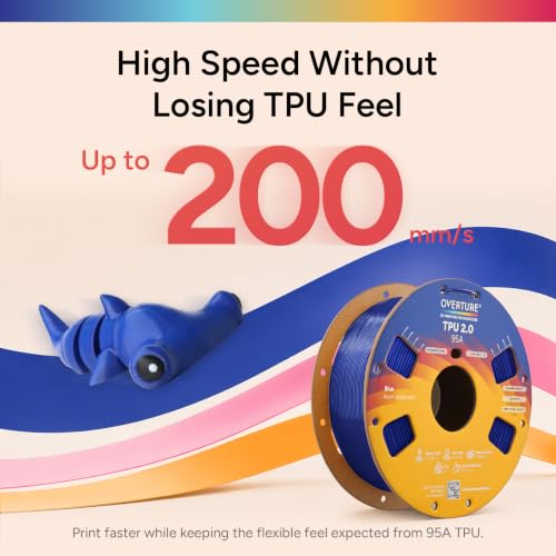 Image of OVERTURE Upgrade TPU 2.0 High-Speed Filament 1.75mm, 1kg Brown