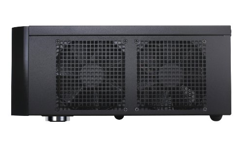 Gabinete SilverStone Technology para HTPC con panel frontal de aluminio, formato Micro-ATX, 2 bahías de intercambio en caliente, 3 ventiladores silenciosos de 120 mm y puertos USB 3.0 x2, color negro (modelo GD06B-USA) miniatura 7