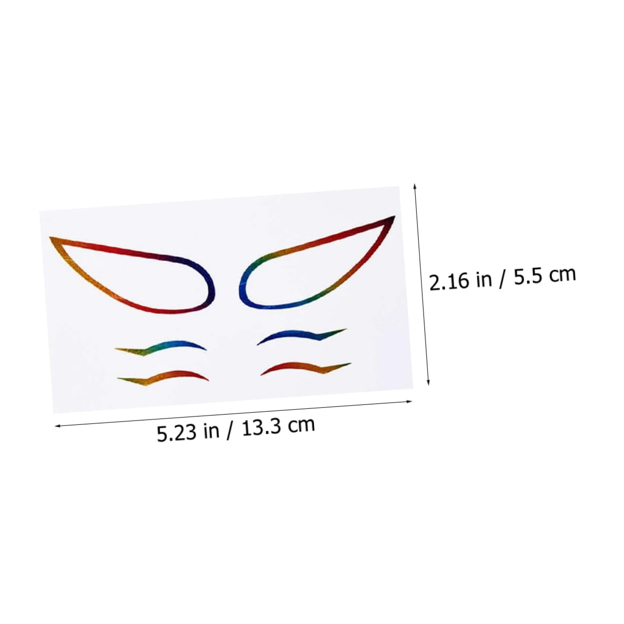 minkissy 20sets Adesivi Eyeliner Colorati Autoadesivi Per Makeup Professionale Leggeri e Portatili Per Eventi e Serate Speciali