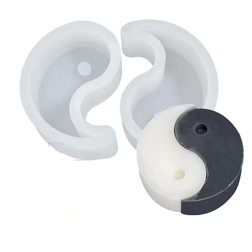 COJJ 2 x Silikonformen, chinesische Tai-Chi-Bagua-Form, Cupcake-Silikon-Backformen, Seife, Gelee, Schokolade, handgefertigte Kuchen, Brownies, Puddings Cover