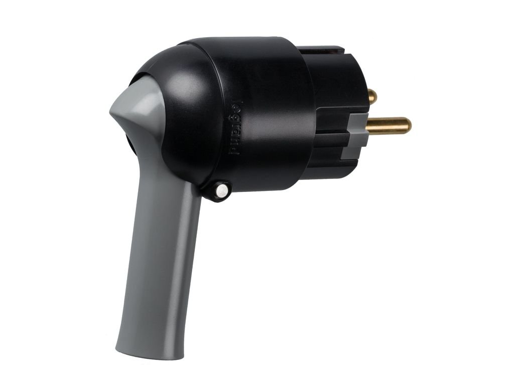 Spina Maschio Legrand LEG50176 – 2P+T 16A – Con Leva Estrattore – Colore Nero - 2