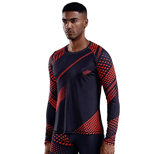 Image of OEBLD Compression Pants Men Thermal Underwear Set Base Layer Dry Tights Gym Running Leggings Long Sleeve Shirt