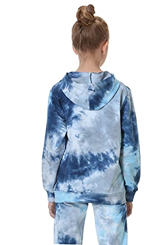 Deeorla Little Boys Girls Cotton Tie Dye Hoodies Long Sleeve Pullover Sweatshirts for Big Kids 5-15Years2