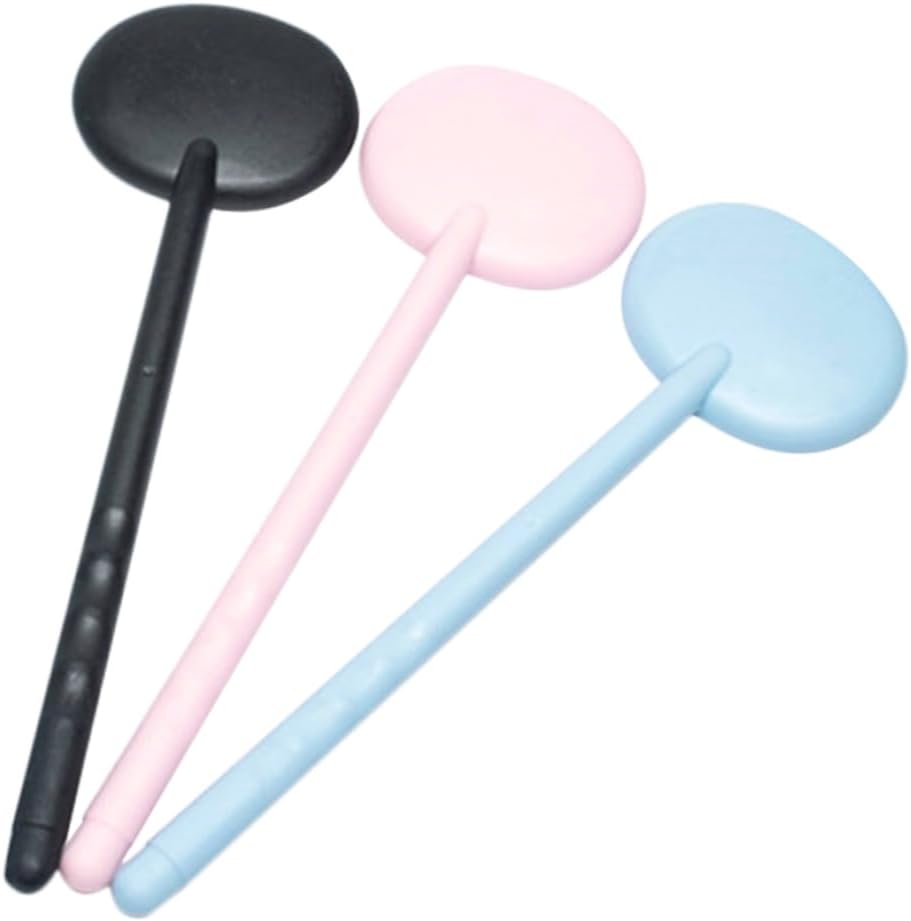 FOMIYES 3pc Handheld Eye Occluder Set Test Tool - Plastic Design for Eye Examination Suitable for All Ages Random Pattern and Color
