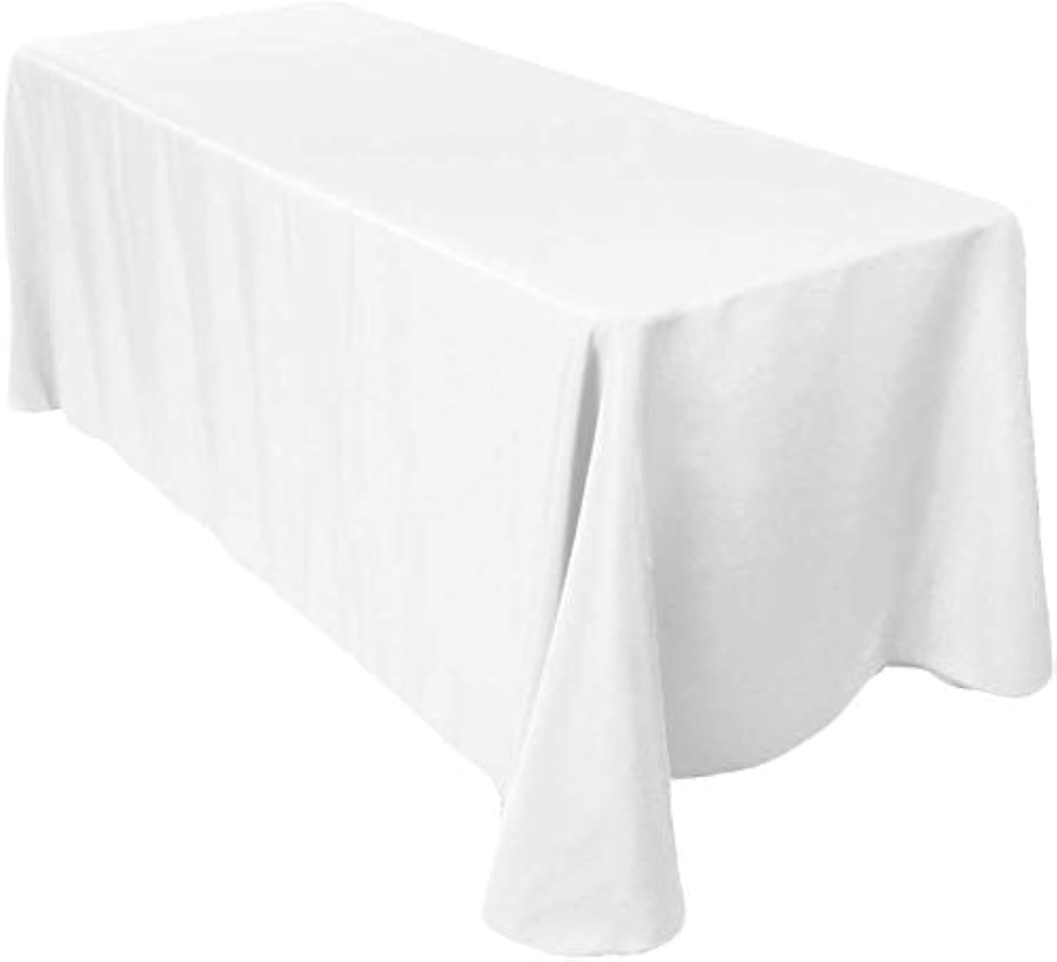 Sterling Mill Seamless Finish Polyester Rectangle Tablecloth for Dinner Banquets Engagement Parties Weddings