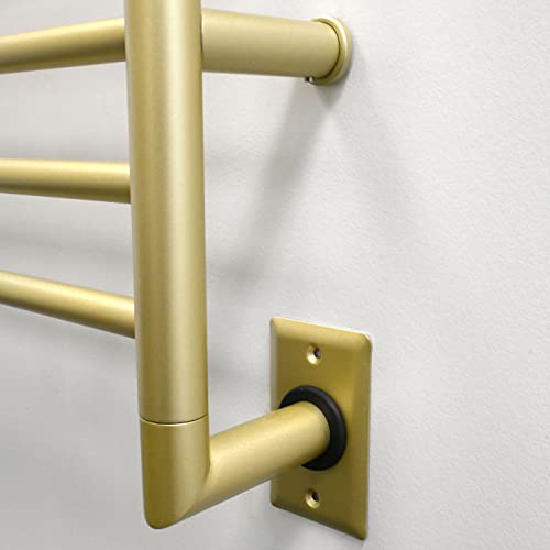 Amba Radiant Straight Rwh-Ssb 10-Bar Hardwired Towel Warmer In Satin Brass #TOP4