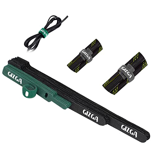 Gizga Essentials Reusable Cable Ties Strap with Double Sided Hook & Loop Wire Organizer (Pack of 21)