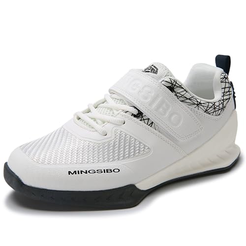 Image of Men's Weightlifting Shoes - Pro-Level Stability for Squats & Deadlifts - High-Traction Grip, Arch Support - Powerlifting & Strength Training Footwear