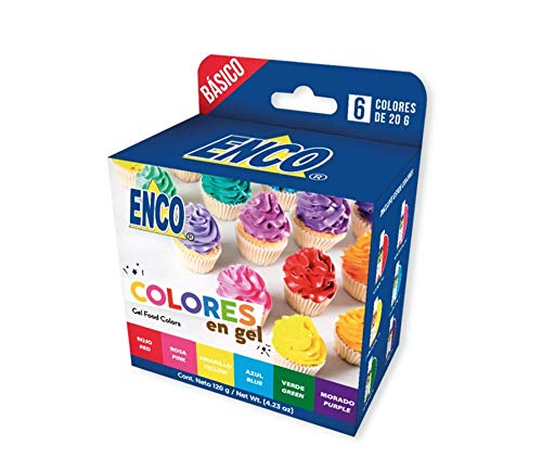 La mejor comparación de Colorantes de esta semana. 44 KIT BÁSICO DE 6 COLORES EN GEL ENCO