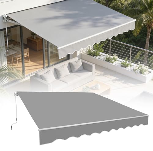 HENGMEI Gelenkarmmarkise 300 x 250cm Markise Sonnenschutz...