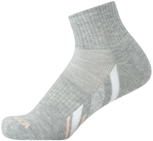Image of Nautica Womens Quarter Socks Moisture Wicking Cushioned Socks, 12 Pack | Stretch Performance Dri-Motion Fabric, Cushioned with Arch Support, Breathable Mesh Panels, Quarter Cut, Shoe Size 4-10