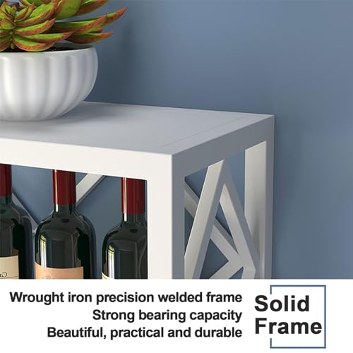 Support de bouteille de vin en acier suspendu avec porte-verre