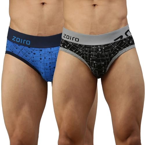 Image of Zoiro Men's Brief | Soft Band | Soft No-Marks Elastic | Breathable Innerwear | Pack of 1 | Color May Vary