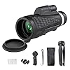 80×100 High Power Monocular Telescope with Smartphone Adapter Tripod,BAK-4 Prism Larger Vision Monocular for Adults,Waterproof Anti-Fog and Non-Slip,Bird Watching Traveling Hiking Concerts