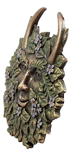 image for Ebros Gift The Horned God Spring Season Greenman Pan Wall Decor Plaque