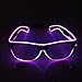 Produktbild San Zhi LED Leuchtend Brille EL Wire Brillen mit Schaltersteuerung, Neuheit Kleid Dekor für Weihnachtsfeier (Rosa)