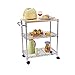ZJN-JN Chariot Cuisine Salon acier inoxydable rack 3-couche panier Dining Car Micro-ondes Shanghai Rack (Argent, 35 * 55 * 75cm)