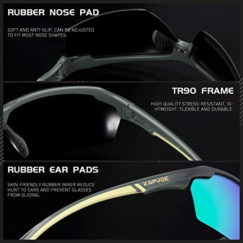 KAPVOE Sports Sunglasses Polarized Cycling Glasses Baseball Running Mountain Bike Triathlon Golf MTB for Men Women - K87 - Image 4