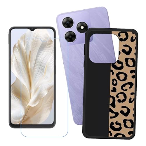 �pFZZSZS�P�[�X �K�p���� Blackview Wave 8 + �����K���X�X�N���[���ی�t�B���� �A���ȃ\�t�g�V���R���P�[�X�ی�TPU�J�o�[�̃P�[�X�J�o�[�p �K�p���� Blackview Wave 8 (6.56") - LH23