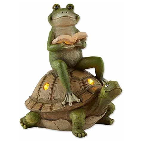 Sunshine Megastore Summerfield Terrace Frog Reading on Turtle Solar Garden Light Cover