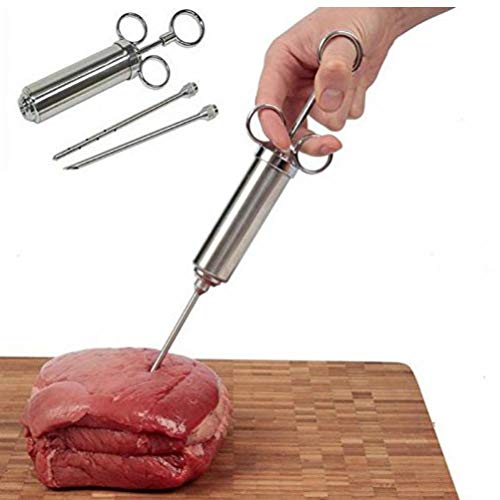 TOSSPER Stainless Steel Seasoning Marinade Injector Gun Flavor Needle Meat BBQ Cooking