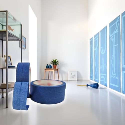 Image of Blue 50M Painters Clean Peel Masking Tape Car Sticker Decor Sticker Adhesive DIY Painting Paper Hardware Accessories Home Appliance Practical and Deft Hardware