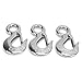 3Pcs Eye Slip Hook with Steel Marine ing Hook, Heavy Duty Eye Hoist Cs, oor Activities and Marine Industry, Mirror Polished (1T)