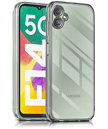 Image of WOW IMAGINE Crystal Clear Transparent Back Case Cover for Galaxy F14 5G | Full Device & Camera Protection Shockproof TPU | Flexible Silicone Back Cover Case - Transparent