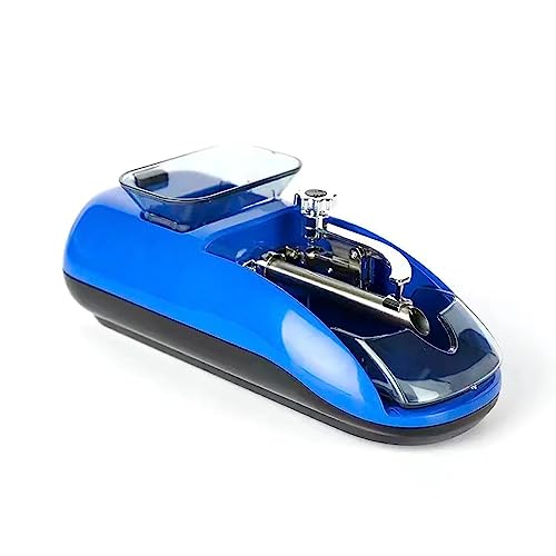 RevolutionLine - Máquina eléctrica entubadora de cigarrillos | Para liar tabaco picado | Máquina portátil azul o roja | Densidad regulable del tabaco | Fuente de alimentación y un cepillo de limpieza