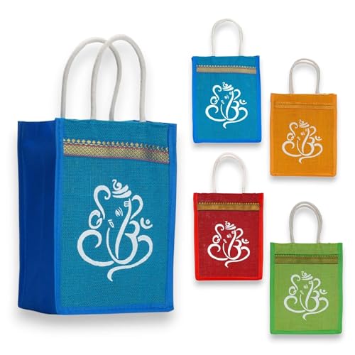 LOVENSPIRE 4ct Jute Bag Indian Wedding Favor Puja Return Gifts