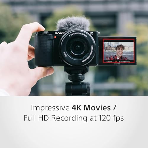 Image of Sony Alpha ZV-E10K (Previously ZV-E10L) with Upgraded SELP1650 (Ver 2) Power Zoom Lens | 24.2 MP Interchangeable-Lens Mirrorless vlog Camera, Made for Creators |APS-C Sensor 4K Movie Recording-Black